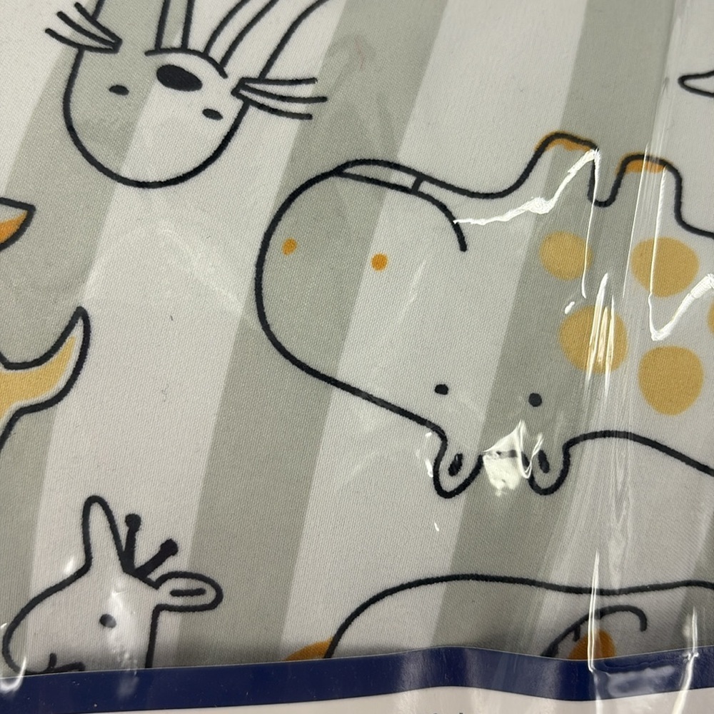 WOLF Nursing Pillow with Gray and Yellow Animal Design - Picture 4 of 4